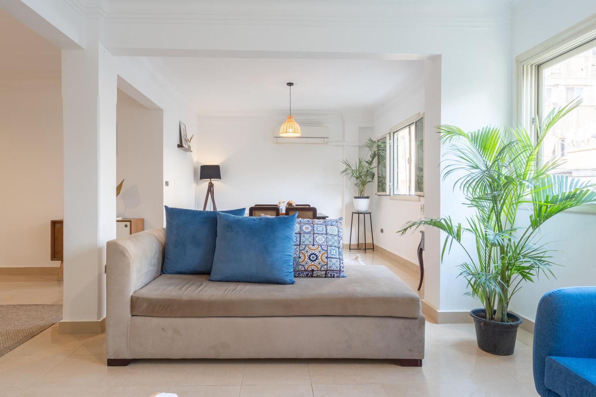 Moderne Mit Smart-tv, 2min Zum Nil In Zamalek Apartment Kairo